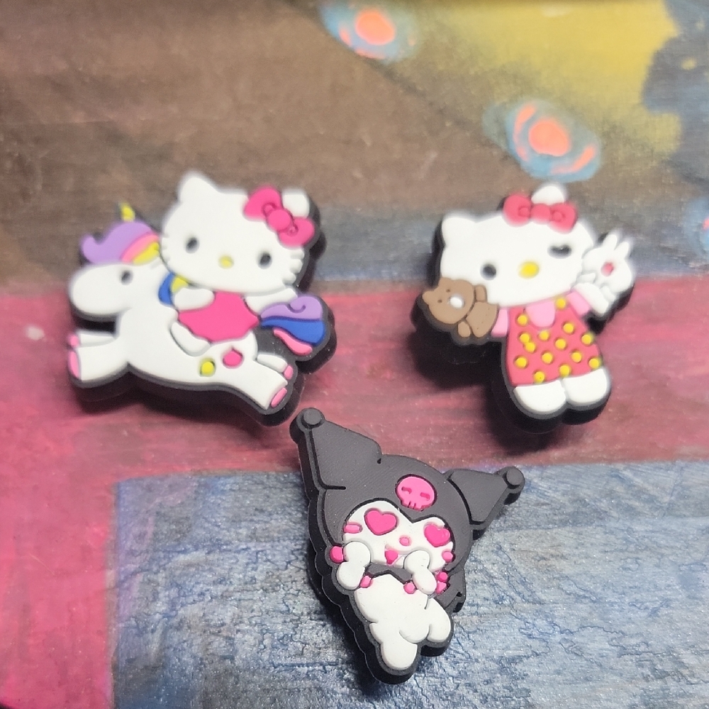 Hello Kitty and Kuromi Shoe Charms